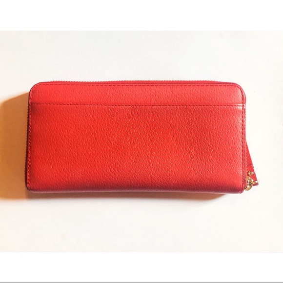 Kate Spade Red Wellesley Neda Zip Around Wallet - Picture 3 of 4